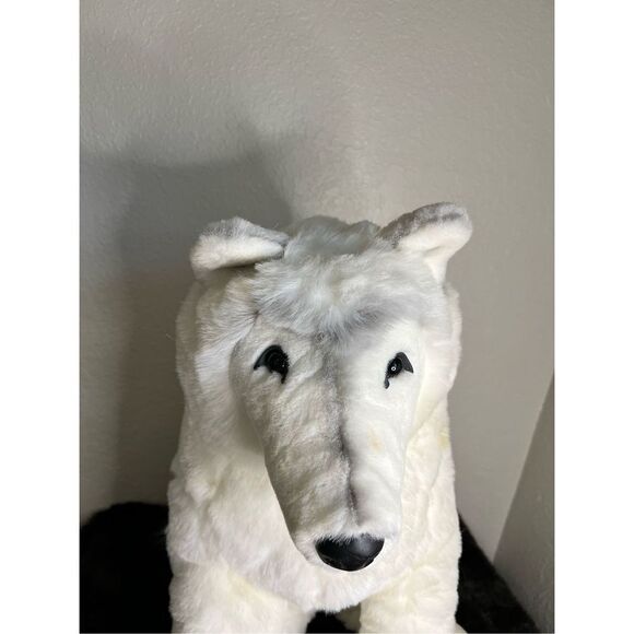 Douglas Canadian Mist white arctic wolf husky 24” realistic plush - Picture 6 of 14
